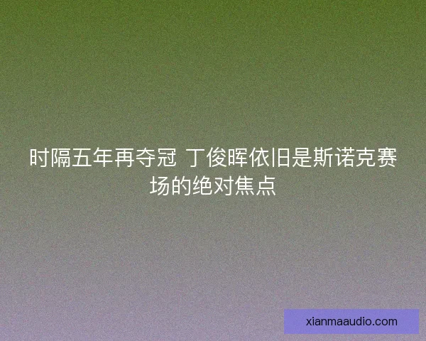 时隔五年再夺冠 丁俊晖依旧是斯诺克赛场的绝对焦点